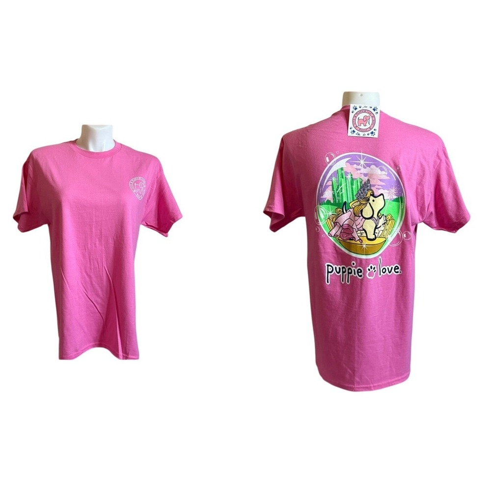 Puppie Love Pink Wicked Wizard of Oz Glinda Good Witch T-Shirt Adult Large